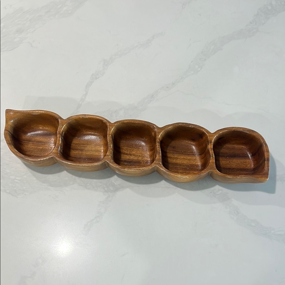 Wood serving tray